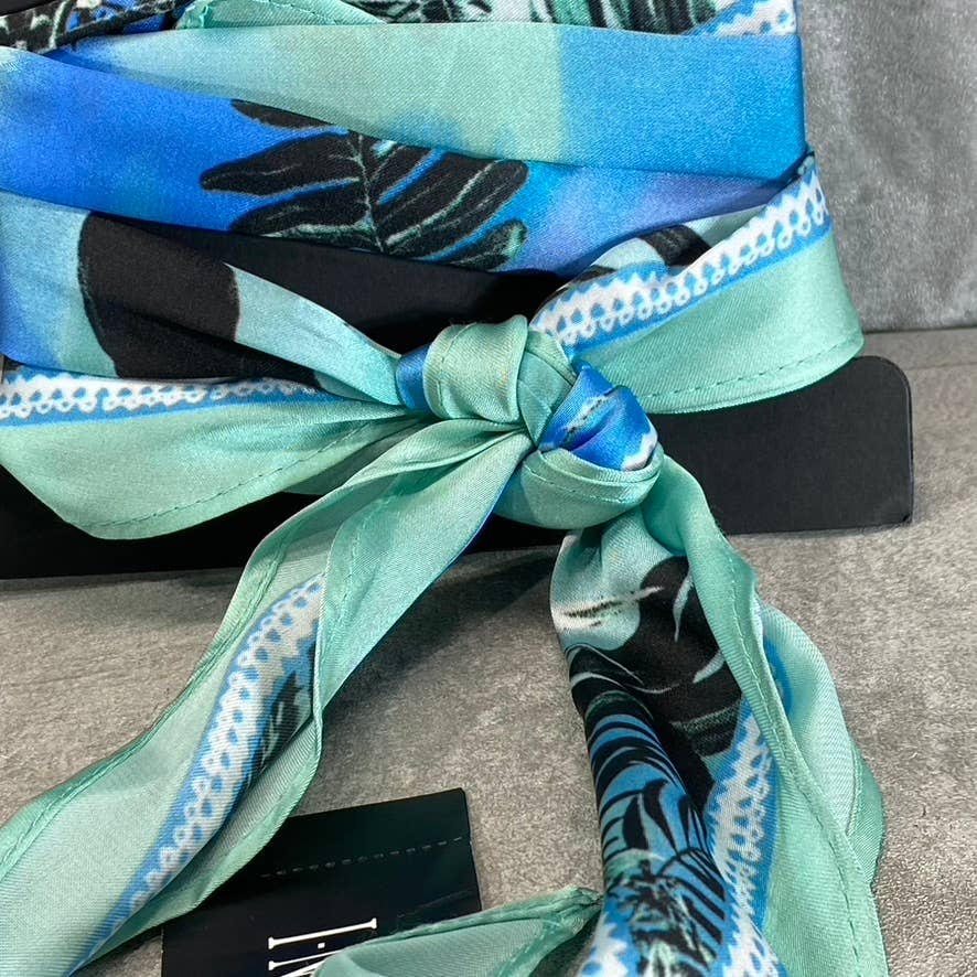 INC INTERNATIONAL CONCEPTS Women's Turquoise Palm-Print Kite Scarf SZ OS