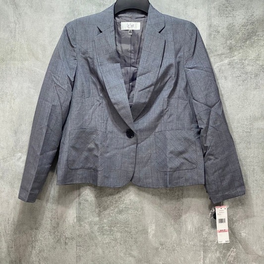 LE SUIT Petite Grey Windowpane Jacket SZ 10P