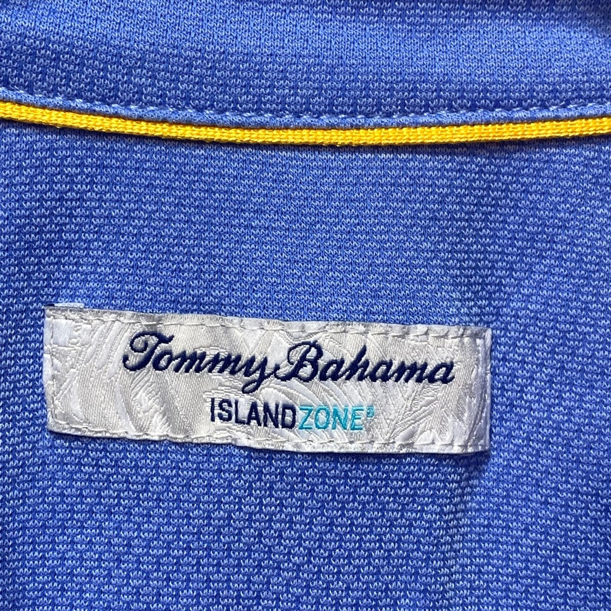 TOMMY BAHAMA Men's Blue IslandZone Classic-Fit Short Sleeve Polo SZ XL