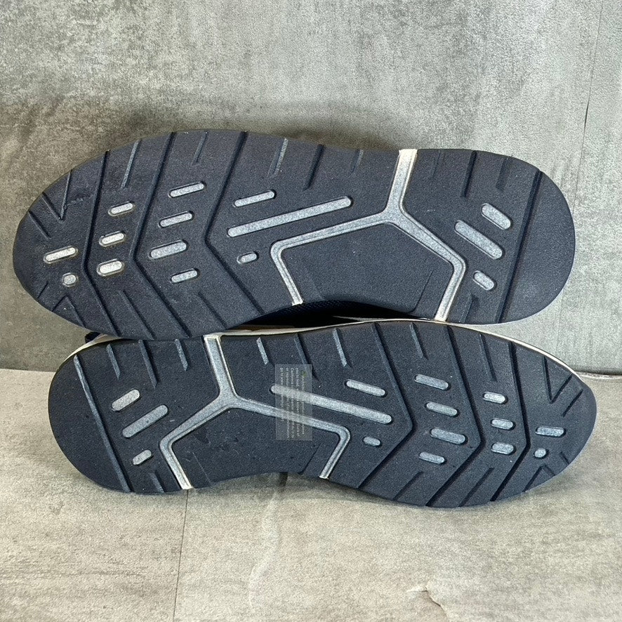 NEW YORK & COMPANY Men's Navy Fabric Dixon Round-Toe Lace-Up Sneakers SZ 11