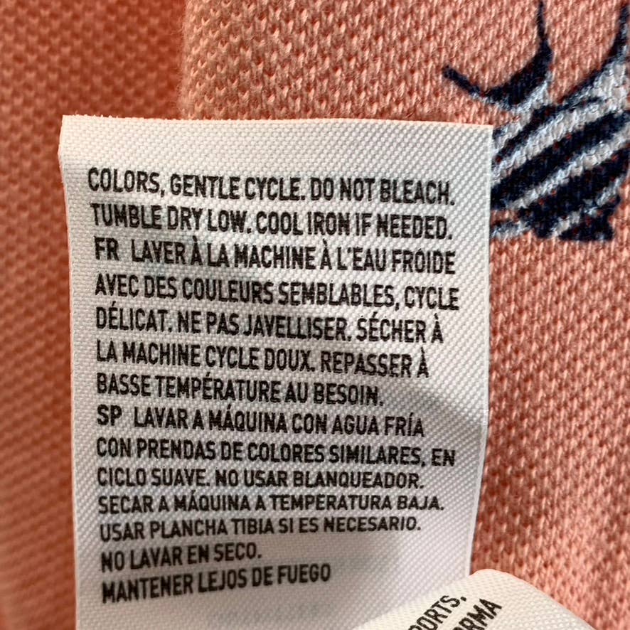 AMERICAN EAGLE AE Men's Coral Super Soft Printed Short Sleeve Polo Shirt SZ M