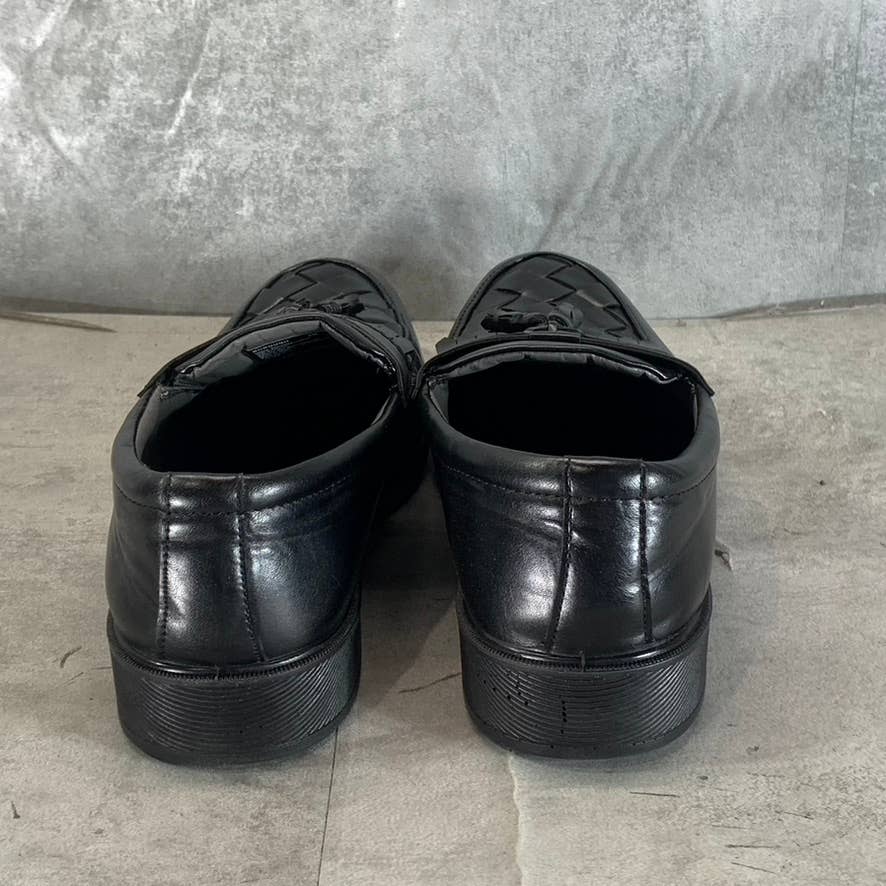 DEER STAGS Men's Black Leather Memory Foam Borough Kiltie Tassel Loafers SZ 9
