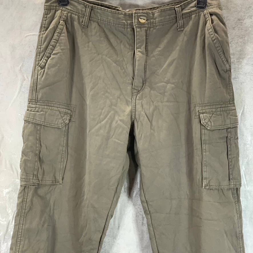 SMITHS WORKWEAR Men's Tan Fleece Lined Canvas Cargo Pants SZ 40X30