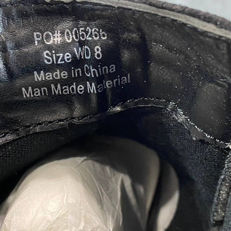 VANCE CO. Men's Wide Width Black Faux-Suede Marshall Chelsea Boots SZ 8