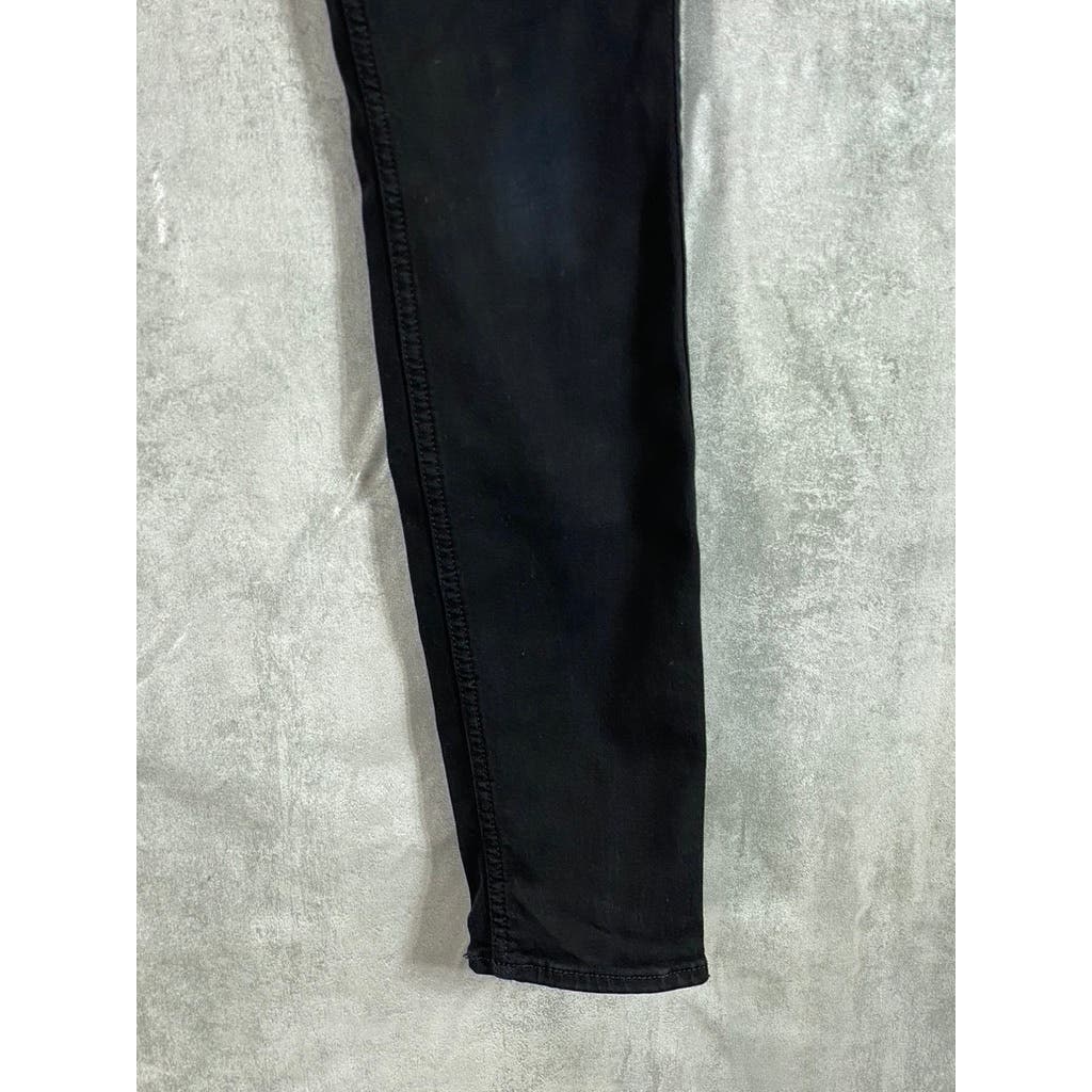 7 FOR ALL MANKIND Women's Black Solid The High-Rise Skinny Jeans SZ 28