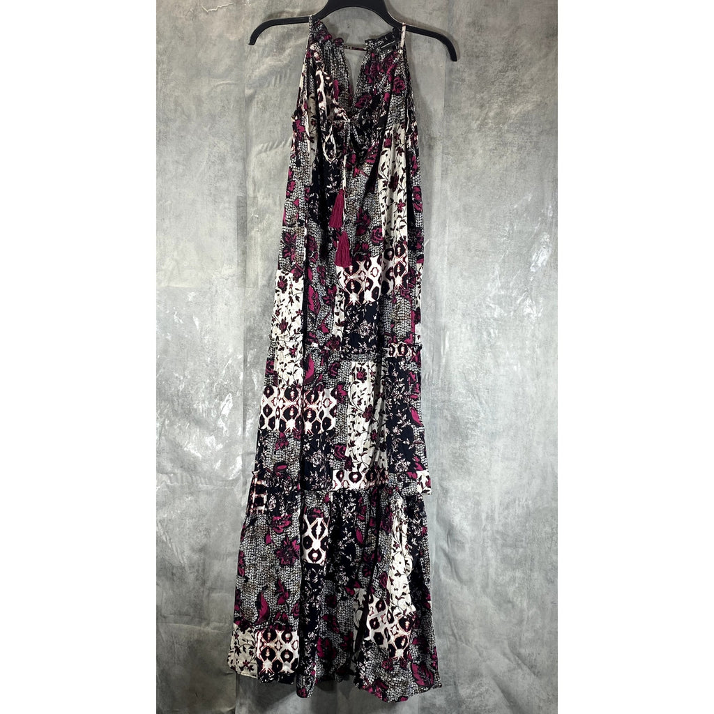 INC INTERNATIONAL CONCEPTS Women's Nomad Patch Tiered Halter-Neck Maxi Dress SZM