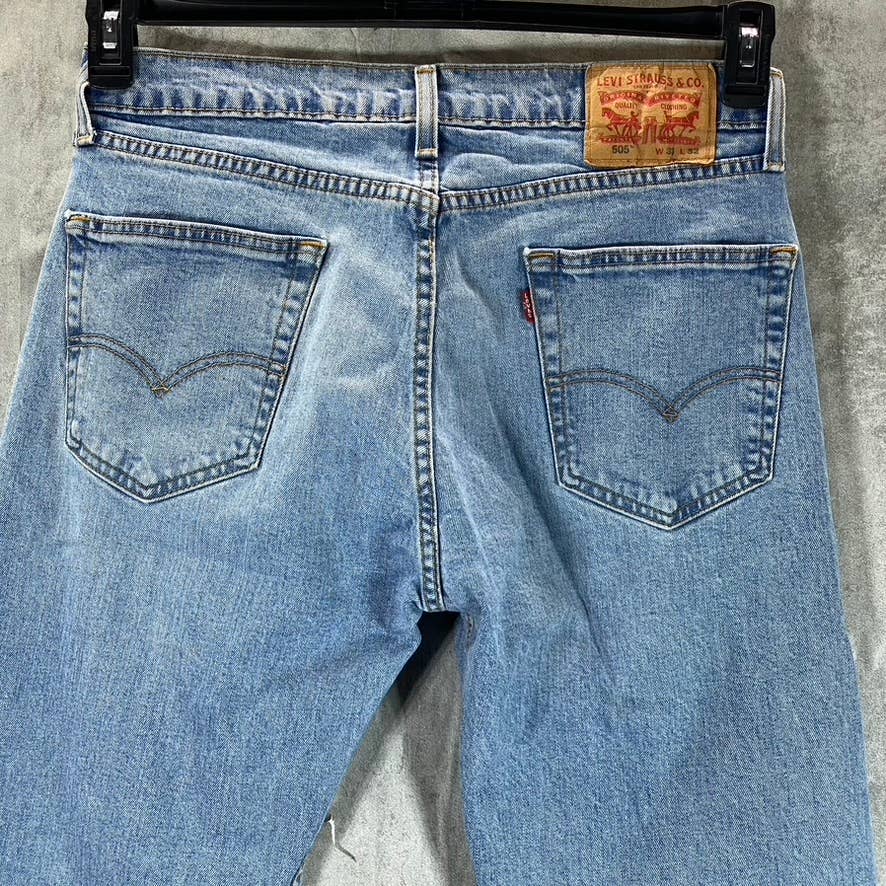 LEVI STRAUSS & CO Men's Light Wash 505 Regular-Fit Jeans SZ 33X32