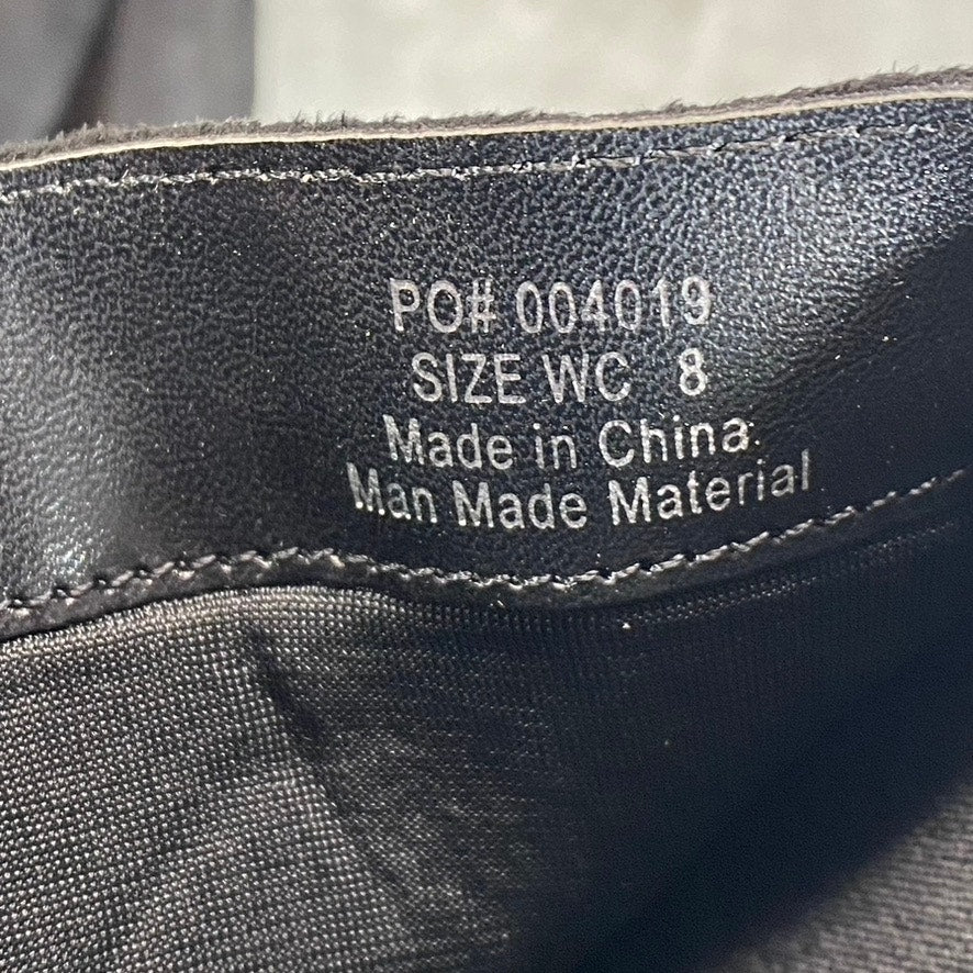 JOURNEE COLLECTION Women's Wide Calf Black Fantasia Over-The-Knee Stiletto Boots