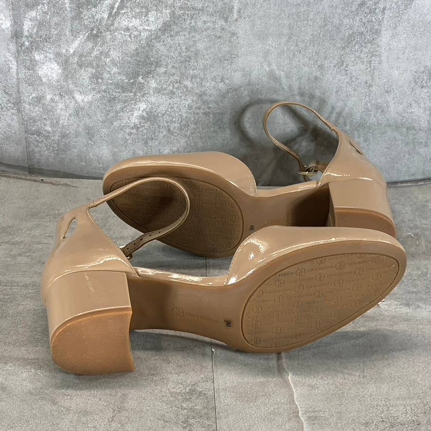 GIANI BERNINI Women's Nude Patent Izzee Memory Foam Two-Piece Pumps SZ 9