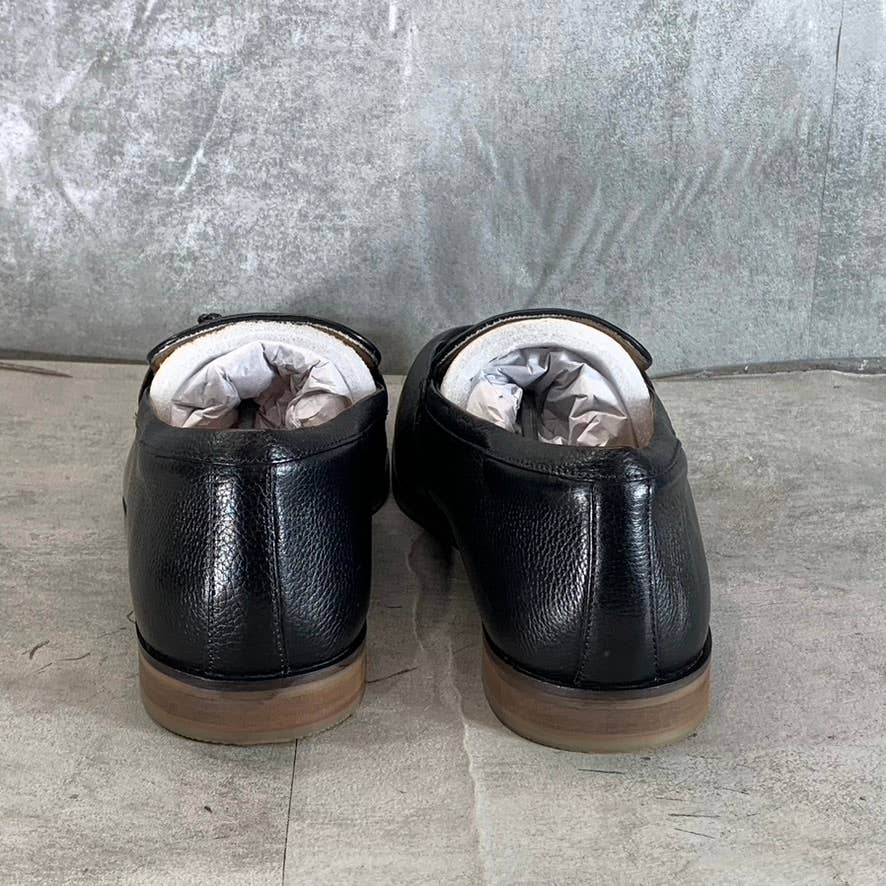 THOMAS & VINE Men's Black Leather Clayton Lace-Up Derby Shoes SZ 12