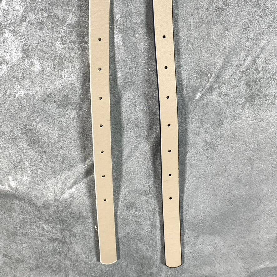 INC INTERNATIONAL CONCEPTS Women's White/Navy 2pc Solid Snake Belt Set SZ L