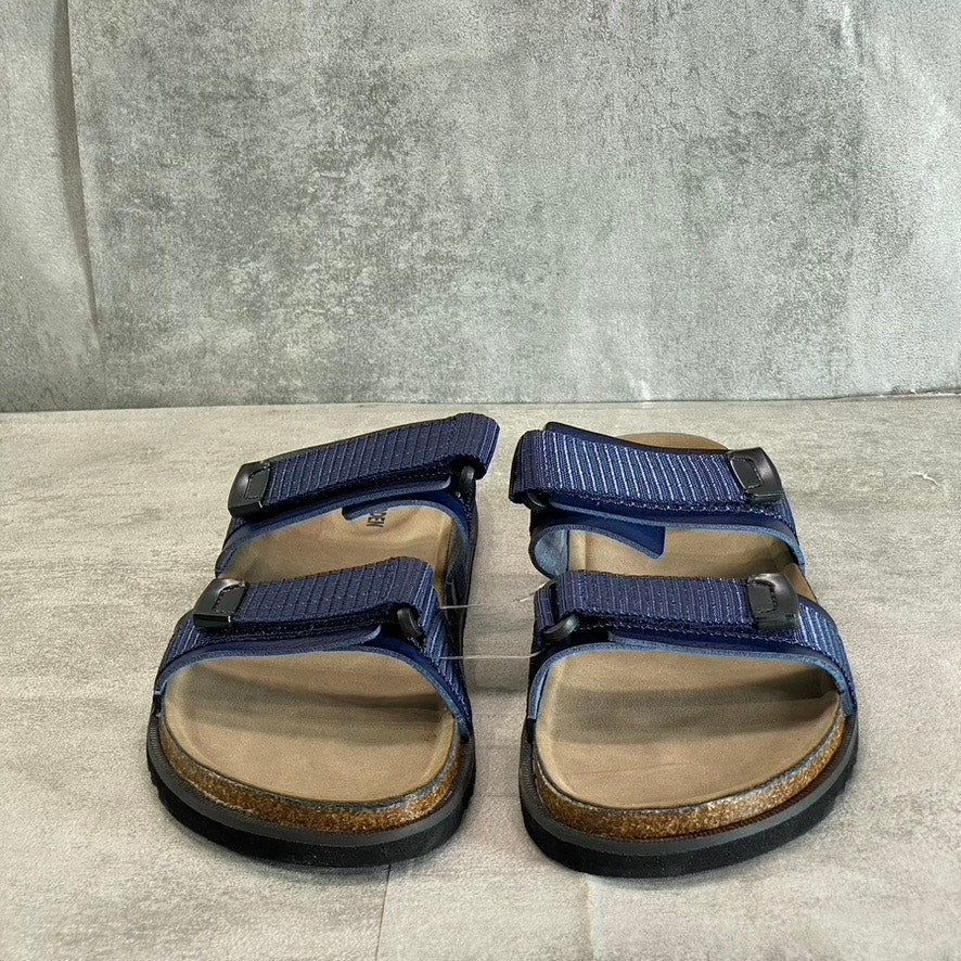 STEVE MADDEN Unisex Blue Lance Adjustable 2-Strap Slide Sandals SZ 6