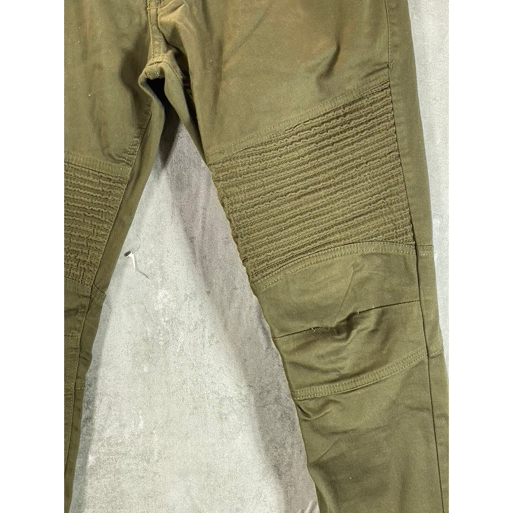 SPARK Men's Olive Green Ribbed Double Knee Pants SZ 32X32