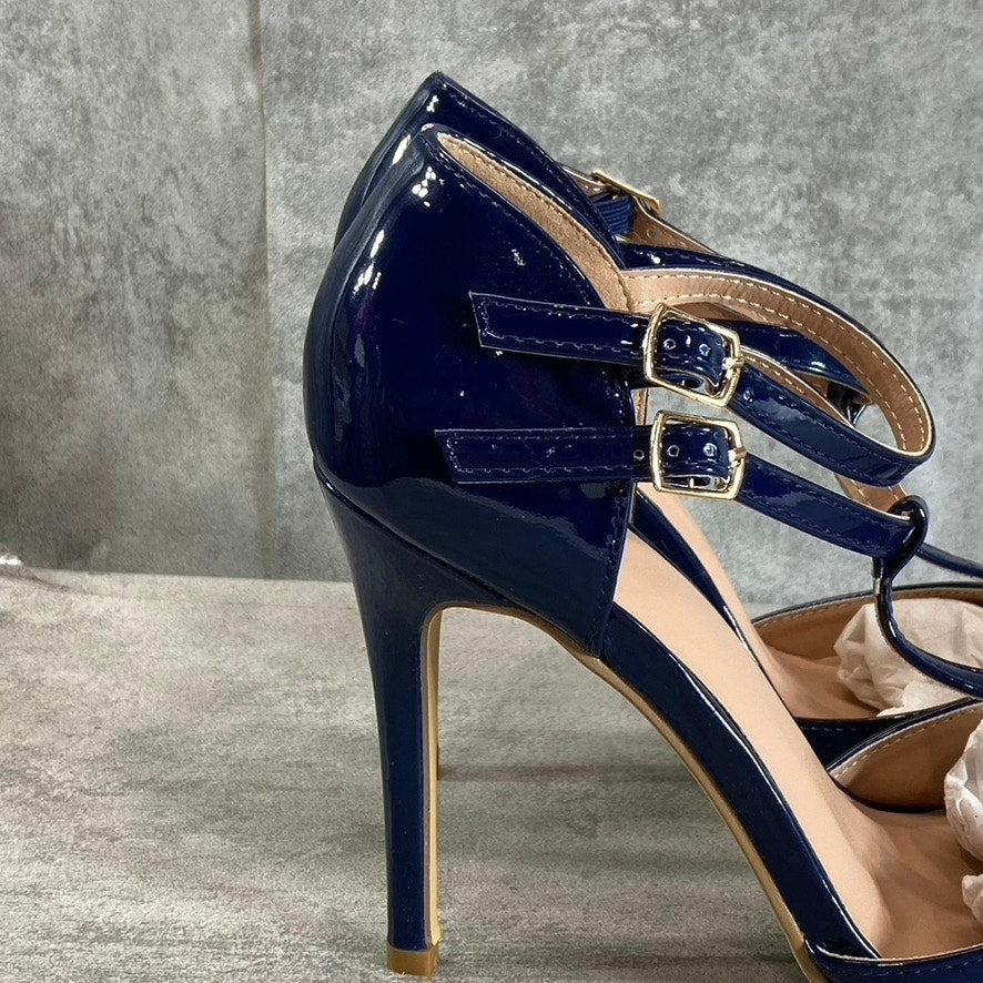 JOURNEE COLLECTION Women's Navy Tru Double Pointed-Toe Stiletto Pumps SZ9