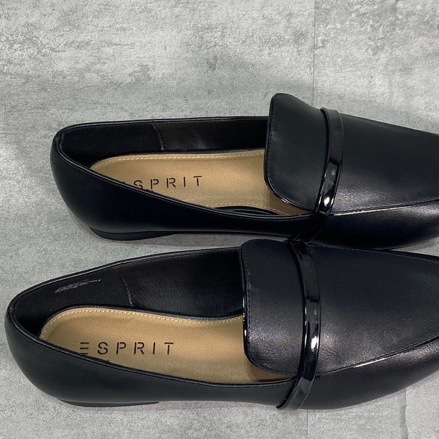 ESPRIT Black Madison Slip-On Almond Toe Loafers SZ 9