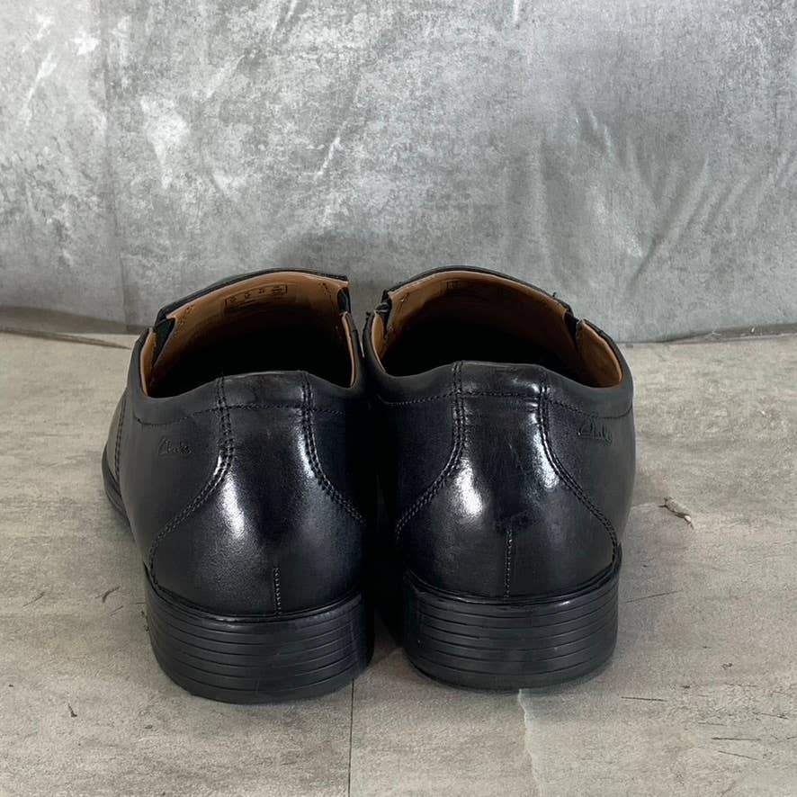 CLARKS Collection Men's Black Leather Whiddon Step Slip-On Plain Loafers SZ 13