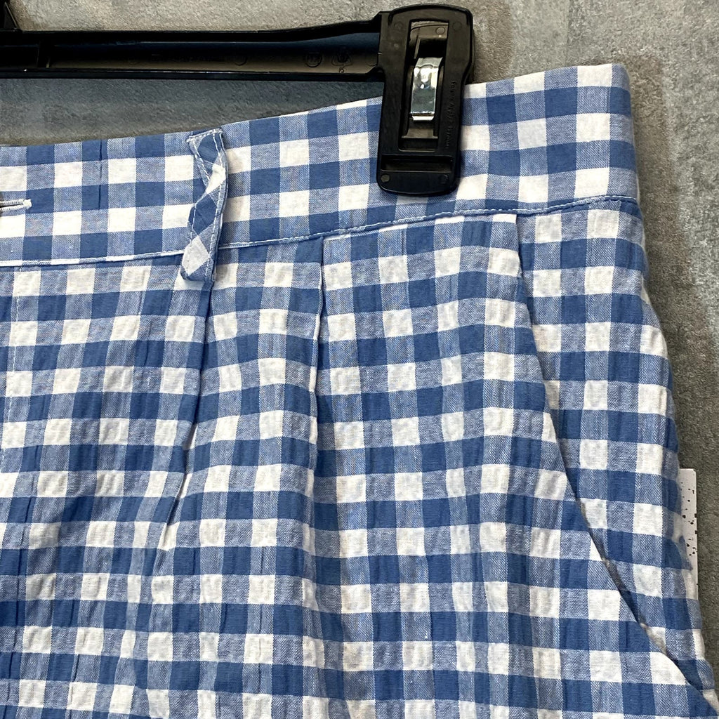 ABOUND Women's Plus Size Blue/White Gingham Shorts SZ 1X