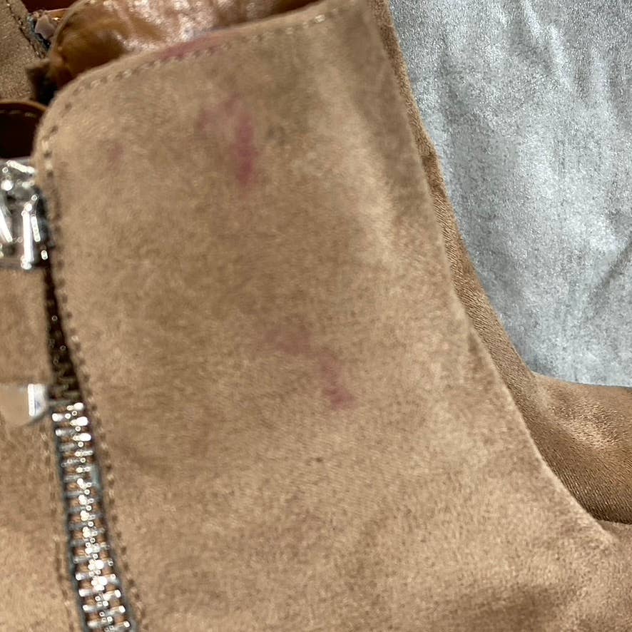 STYLE & CO Women's Taupe Masrinaa Slip-On Block-Heel Ankle Booties SZ 9.5