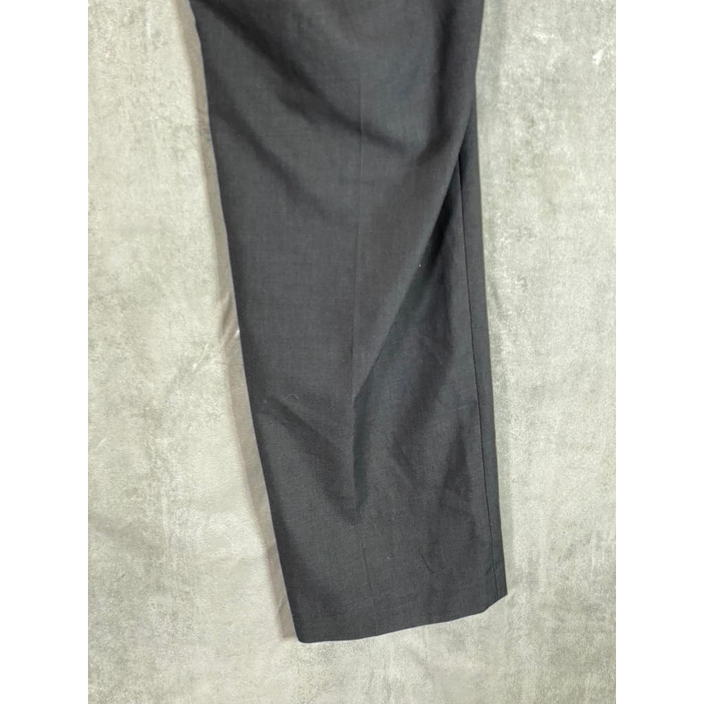 NORDSTROM RACK Men's Solid Charcoal Modern-Fit Flat-Front Pants SZ 36X32