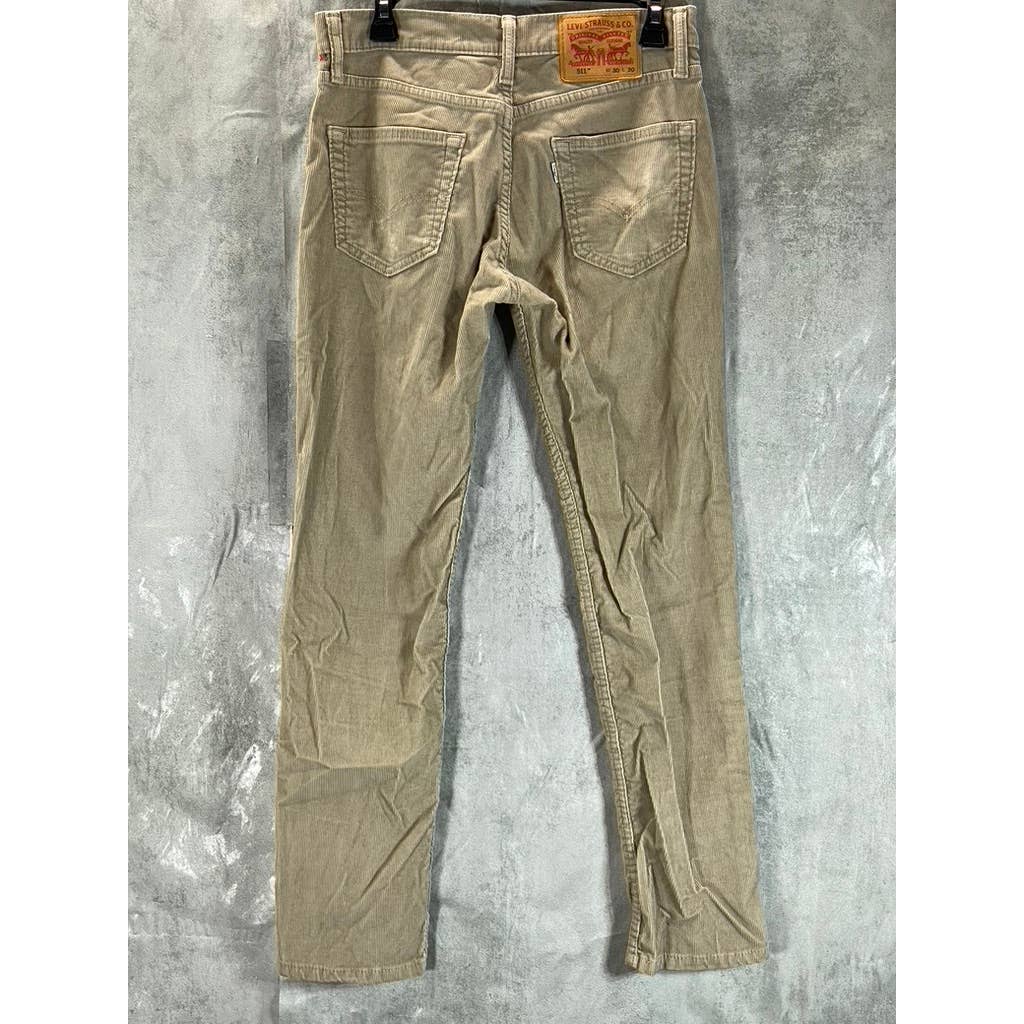 LEVI'S Men's Tan 511 Corduroy Slim-Fit Pants SZ 30X30