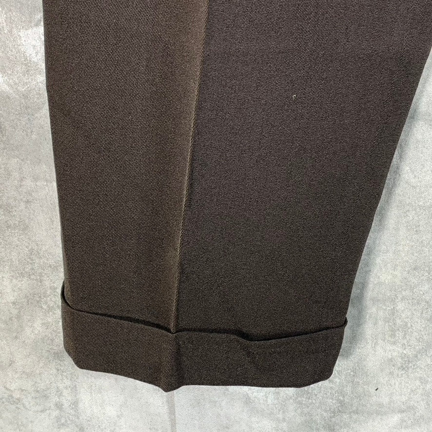 GIORGIO ARMANI Men's Brown Double Pleated Dress Pants SZ 52(US 40)