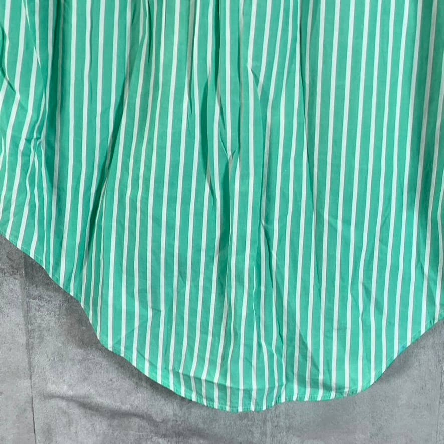 BROOKS BROTHERS Men's Green Striped Regular-Fit Button-Up Shirt SZ 16.5