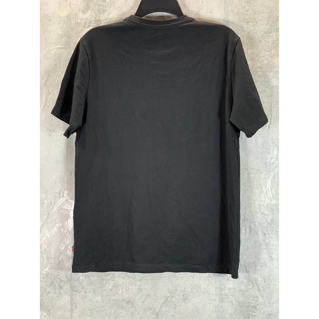 LEVI'S Men's Black Batwing Graphic Crewneck Short-Sleeve T-Shirt SZ M