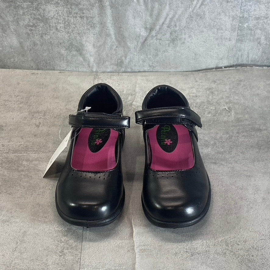 PETALIA Little Girl's Black Round-Toe Slip-On School Shoes SZ 11