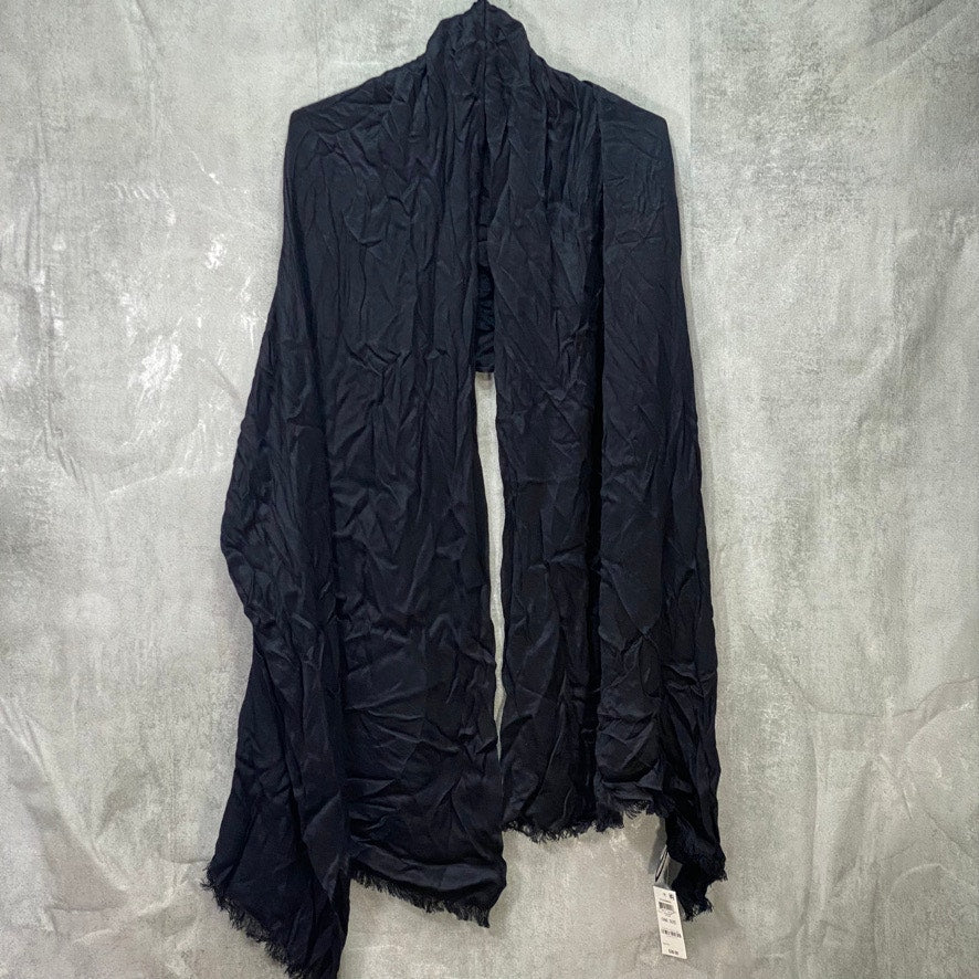 INC INTERNATIONAL CONCEPTS Solid Black Wrap & Scarf OS