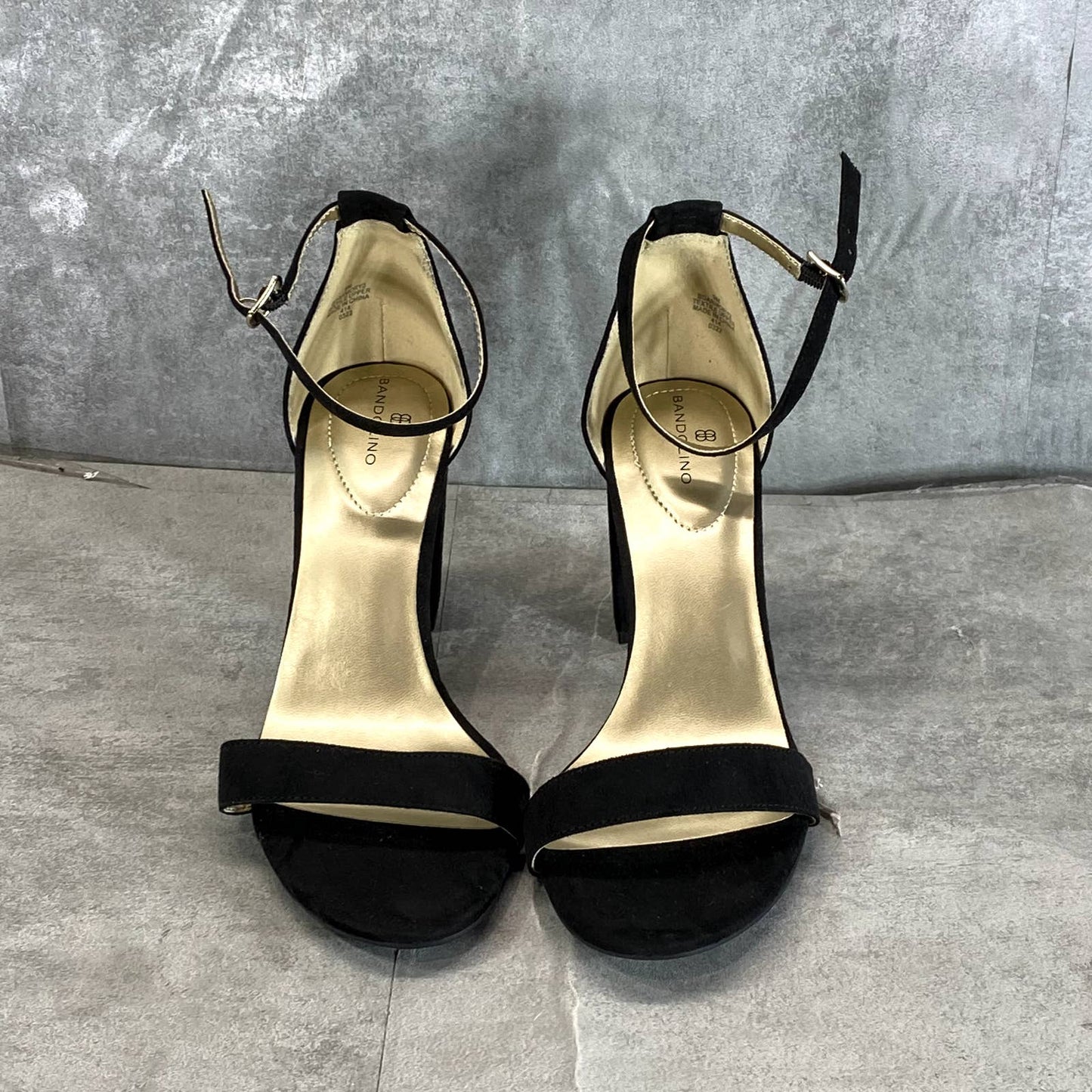 BANDOLINO Women's Black Armory Round-Toe Block-Heel Ankle-Strap Dress Sandal SZ9