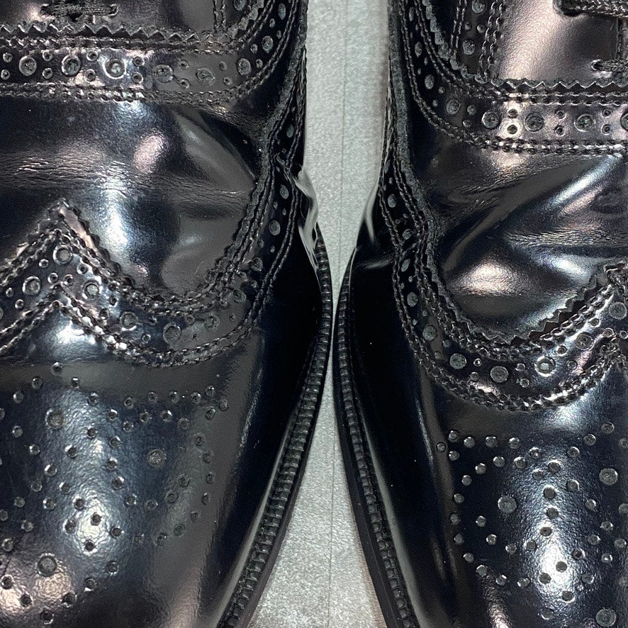 FLORSHEIM Black Lexington Wing-Tip Oxfords SZ 10.5