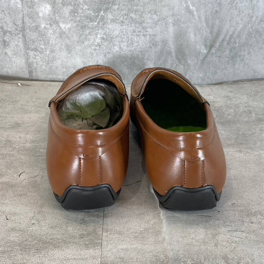 VANCE CO. Men's Chestnut Faux-Leather Mitch Slip-On Loafers SZ 10.5