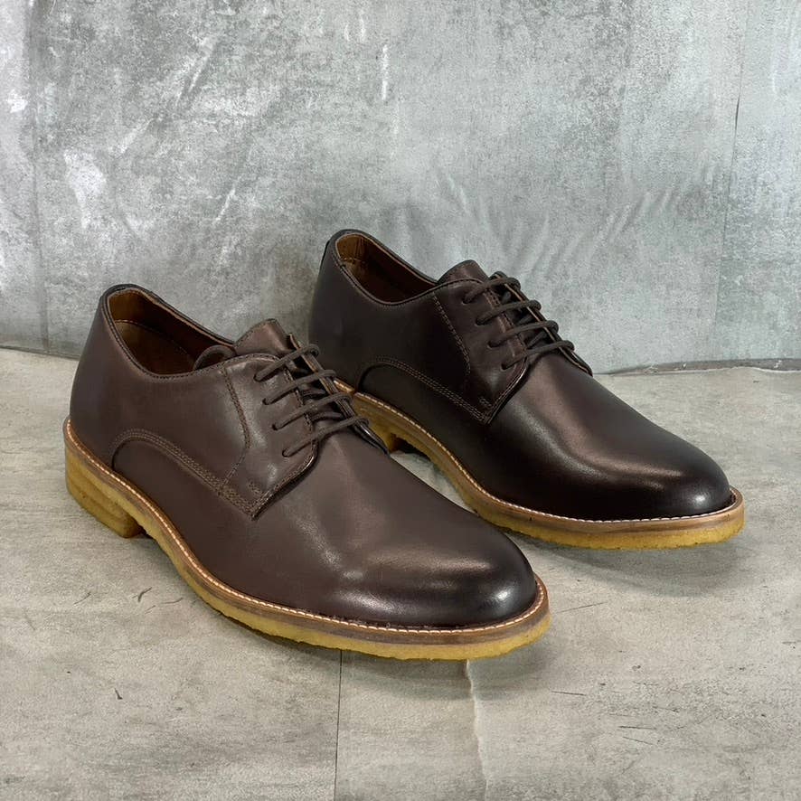 RESERVED FOOTWEAR NEW YORK Men's Brown Leather Octavious Lace-Up Oxfords SZ 10