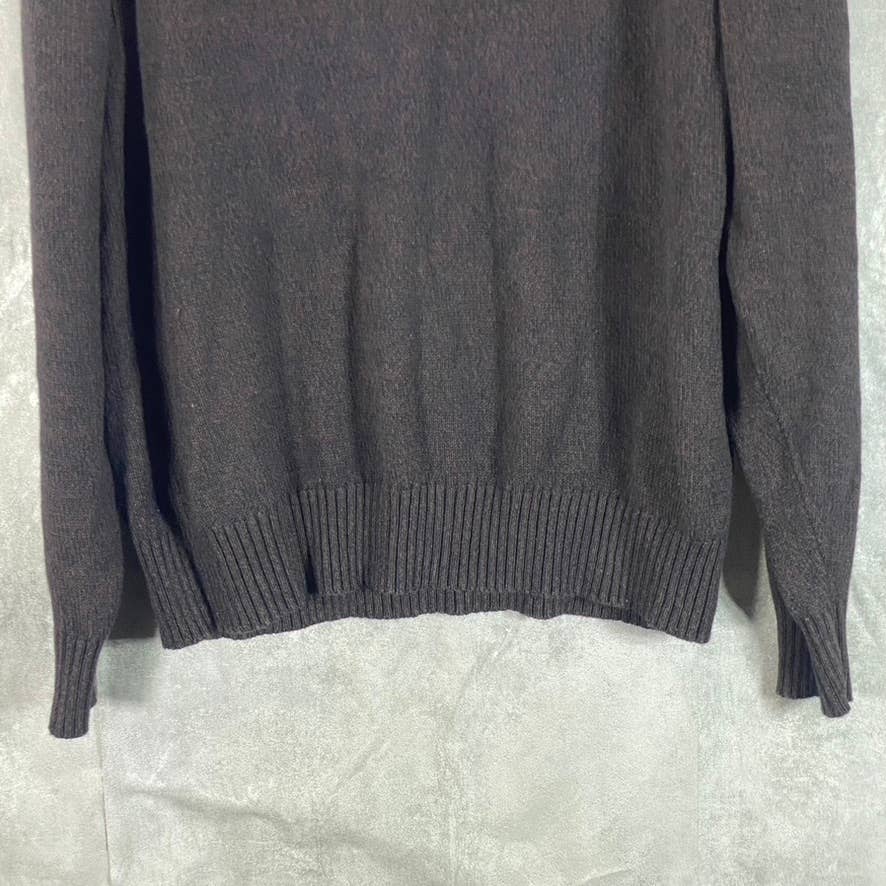 OSCAR DE LA RENTA Men's Brown Cowl Neck Long-Sleeve Pullover Sweater SZ 2XL