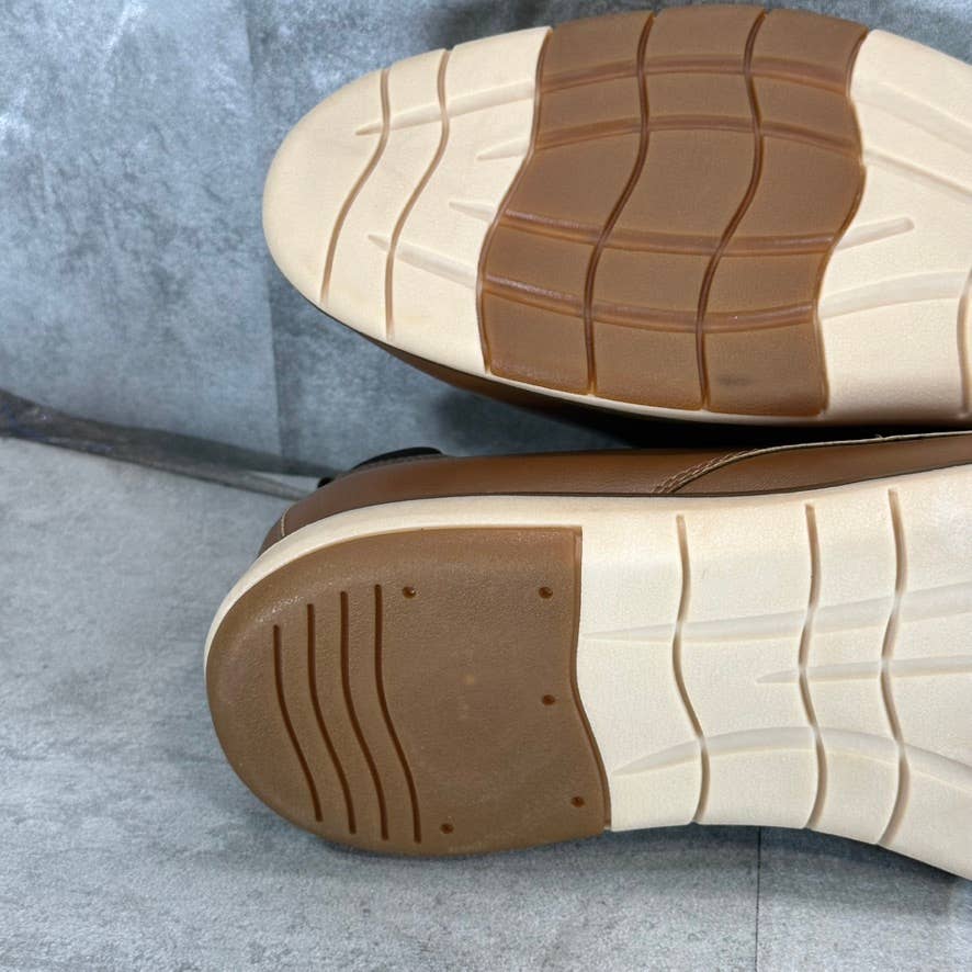 VANCE CO. Men's Tan Thad Faux-Leather Lace-Up Oxfords SZ 13