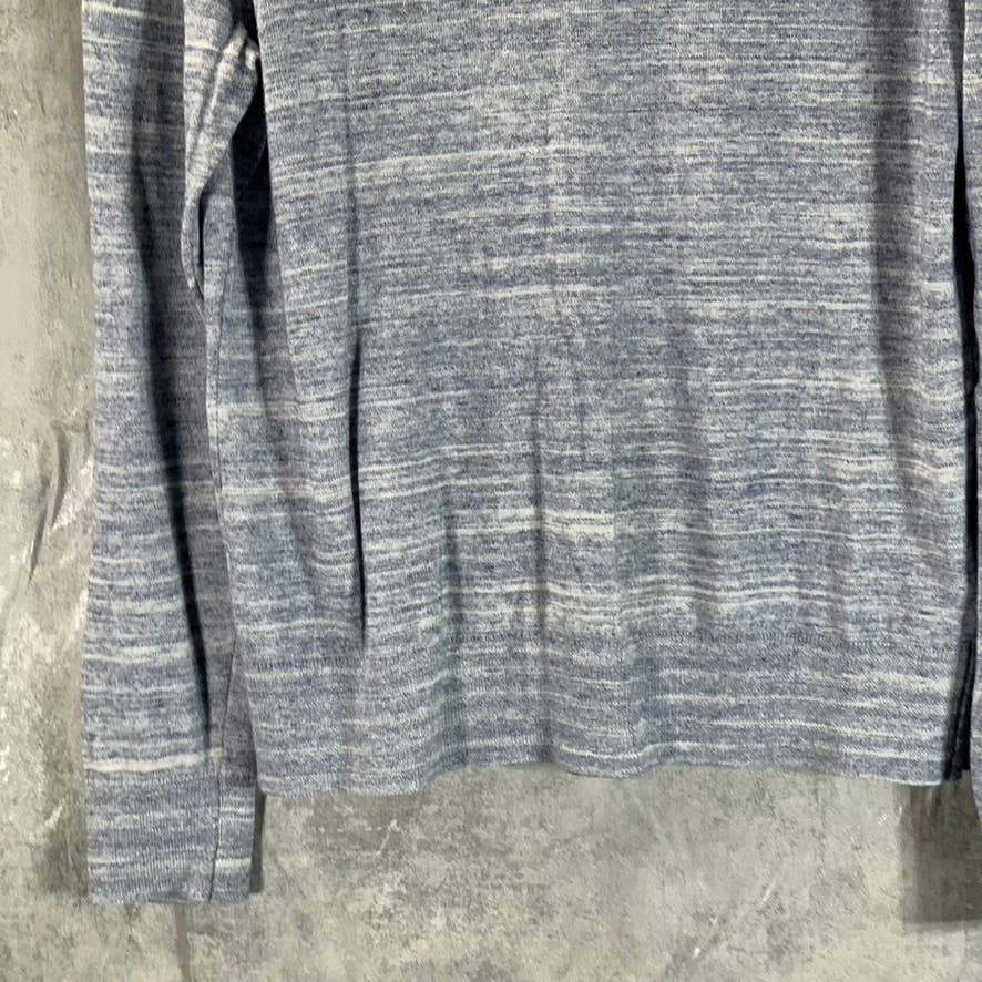 BANANA REPUBLIC Men's Blue Marled V-Neck Luxe Pullover Sweater SZ S
