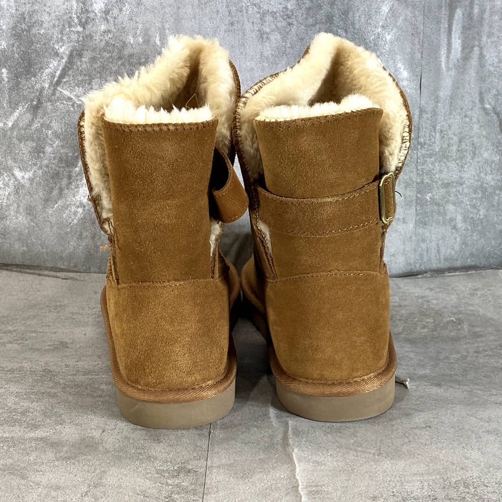 STYLE & CO Women's Chestnut Teenyy Cold-Weather Faux-Fur Spilt-Shaft Boots SZ 10