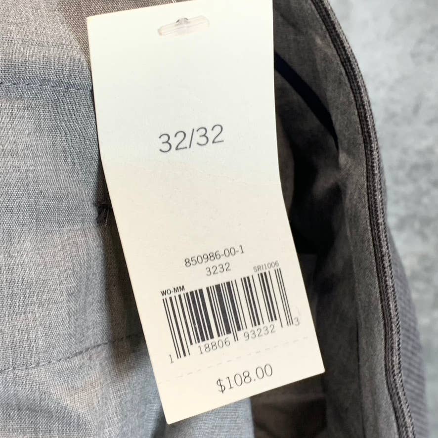 BANANA REPUBLIC Men's Grey Mini Gingham Classic-Fit Dress Pants SZ 32X32