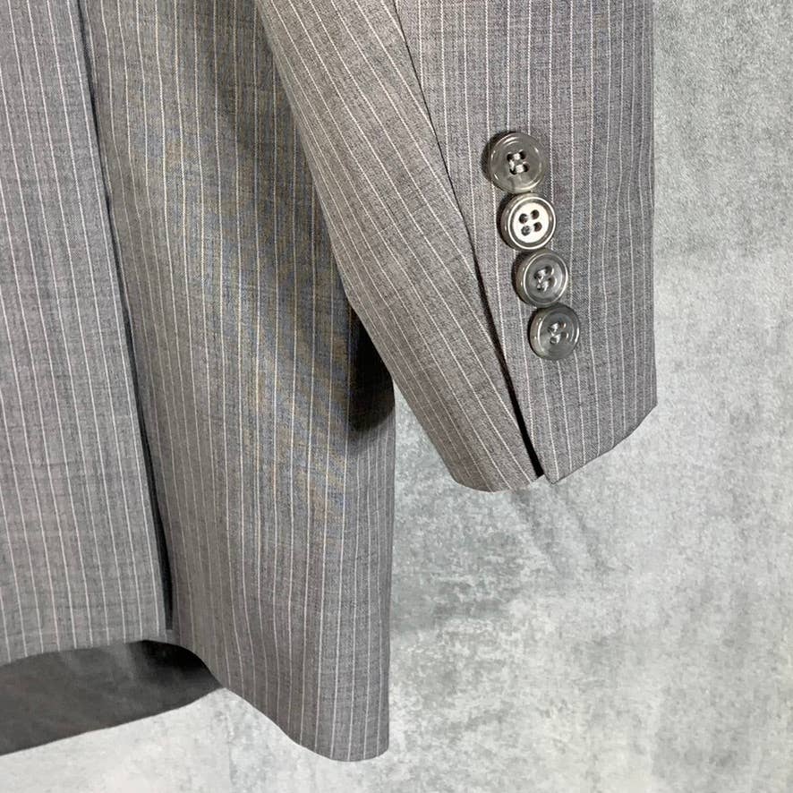 MICHAEL MICHAEL KORS Men's Grey Pinstripe Modern-Fit One-Button Jacket SZ46R