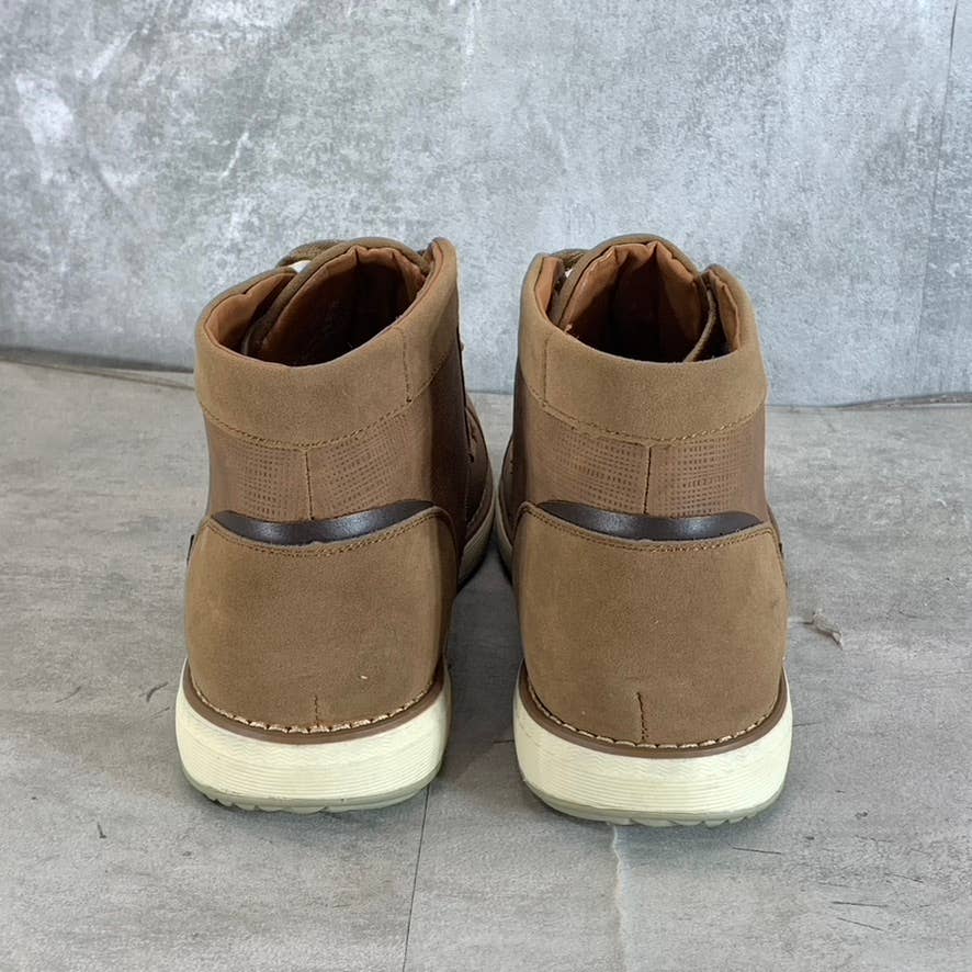 VANCE CO. Men's Tan Faux-Leather Austin Lace-Up Chukka Boot SZ 9
