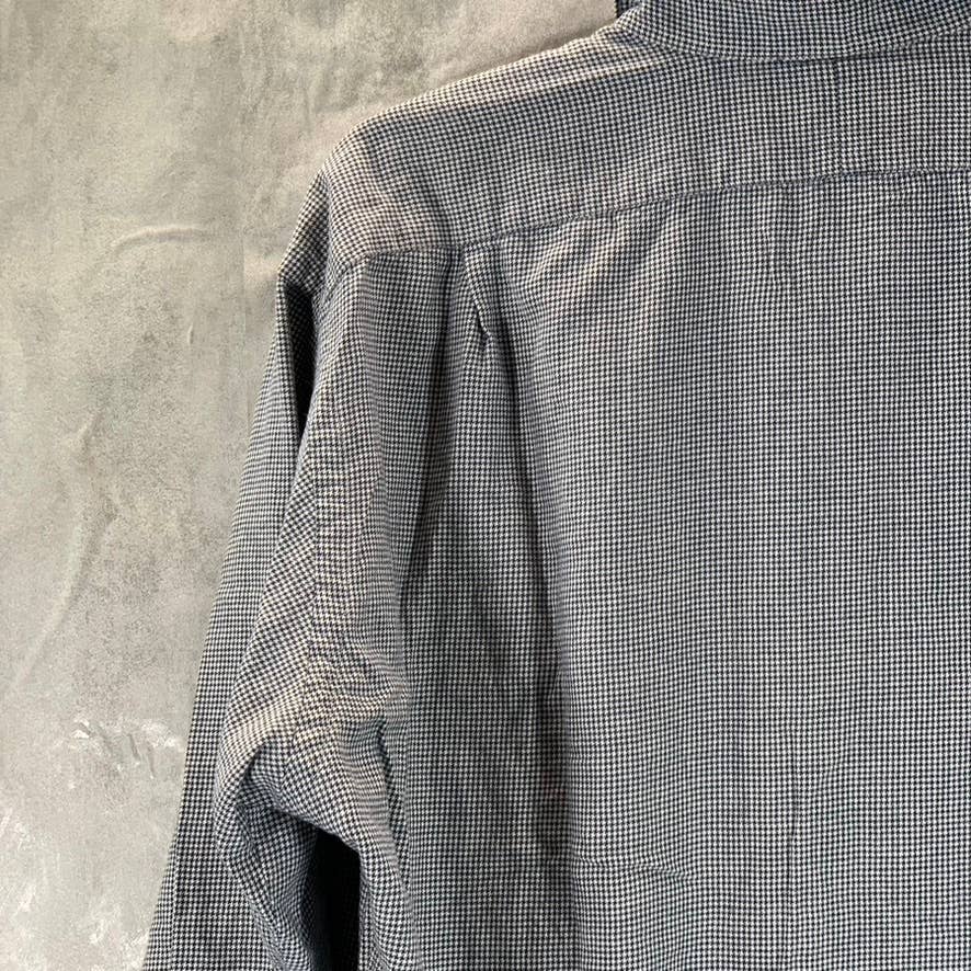 POLO RALPH LAUREN Men's Black Mini Gingham Button-Up Long-Sleeve Shirt SZ L