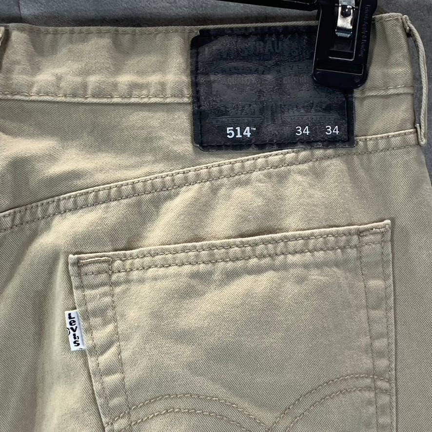 LEVI'S Men's 514 Soft Washed Twill Straight-Leg Jeans SZ 34X34