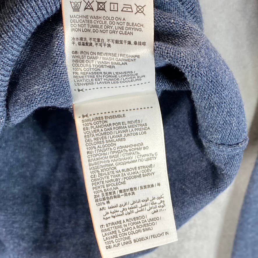 SUPERDRY ORANGE LABEL KNIT CO. Men's Chambray Cotton Crewneck Sweater SZ S