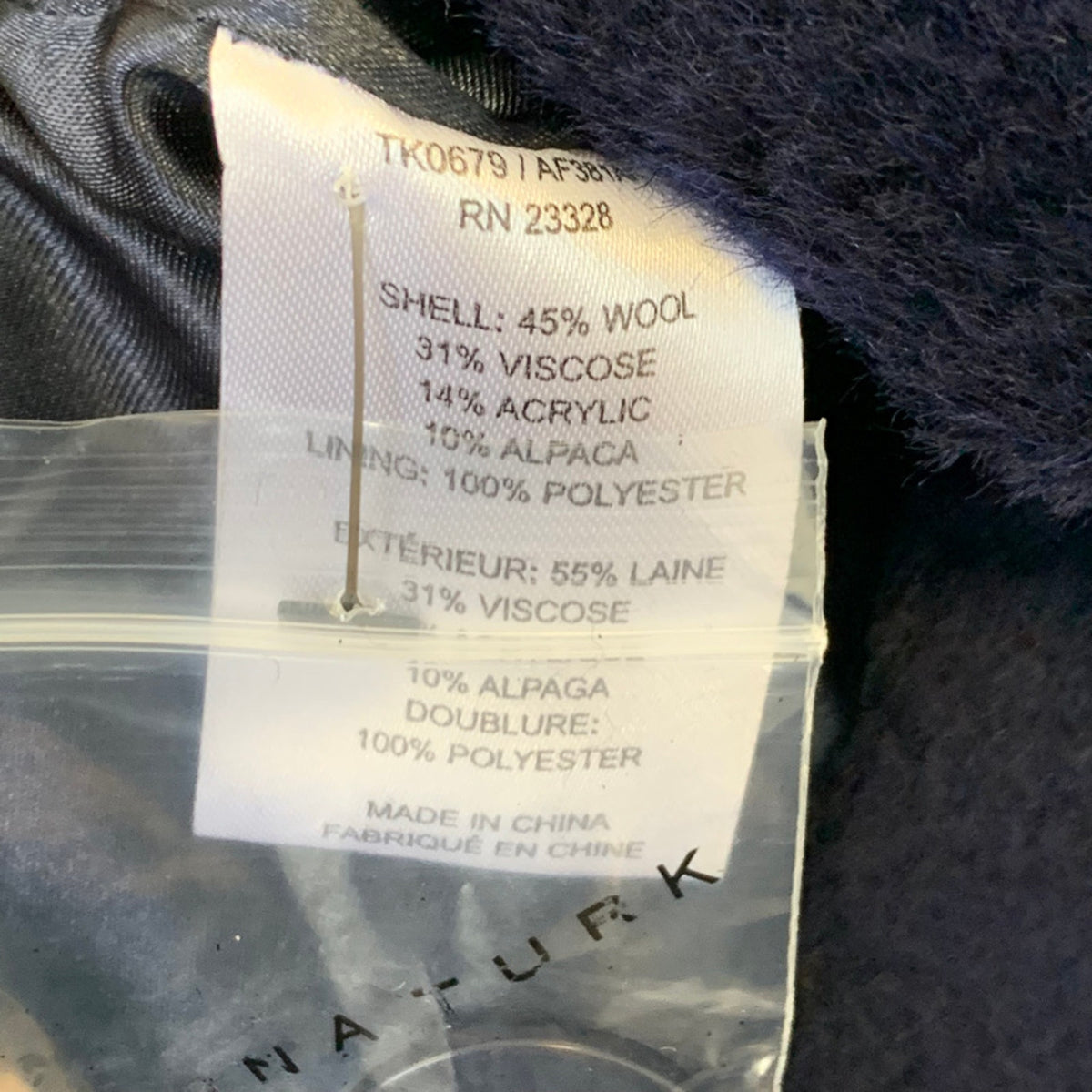 TRINA TURK Navy Grace Hooded Two-Button Belted Alpaca Coat SZ 6