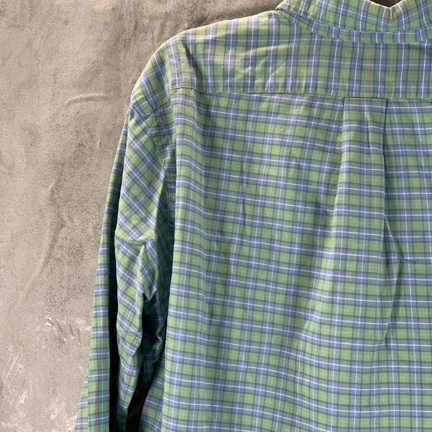 RALPH LAUREN Men's Green Plaid Classic-Fit Button-Up Long-Sleeve Shirt SZ M