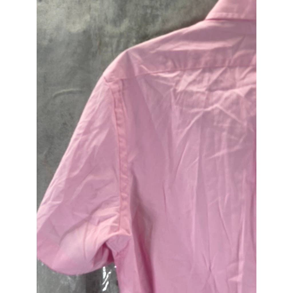 RALPH LAUREN Men's Caramel Pink Classic-Fit Button-Up Oxford Shirt SZ S