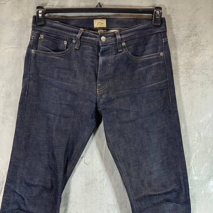 J.CREW Men's Raw Indigo 484 Slim-Fit Stretch Selvedge Denim Jeans SZ 31X32