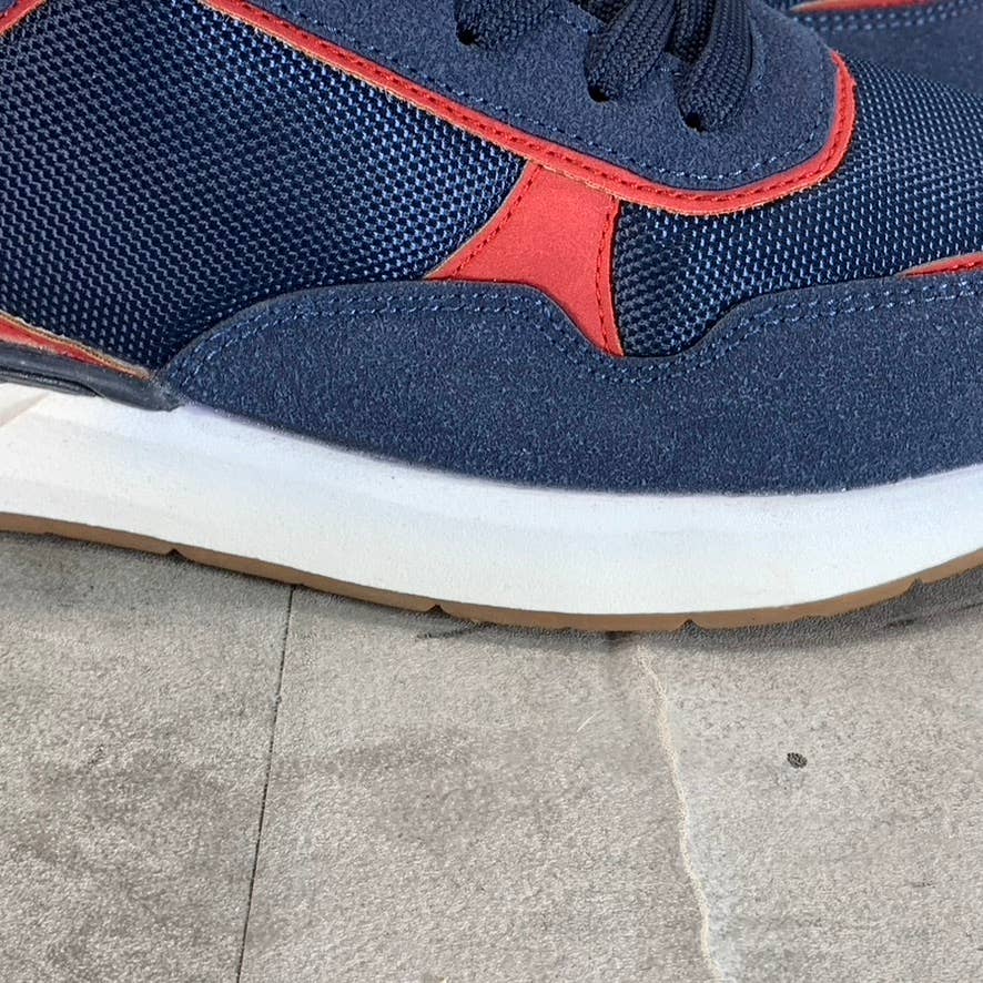 NEW YORK & COMPANY Men's Navy Harvey Low-Top Lace-Up Sneakers SZ 8.5