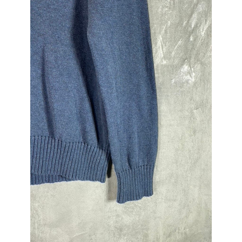 AMERICAN EAGLE OUTFITTERS Men's Blue Classic-Fit Mock Neck Pullover Sweater SZ L