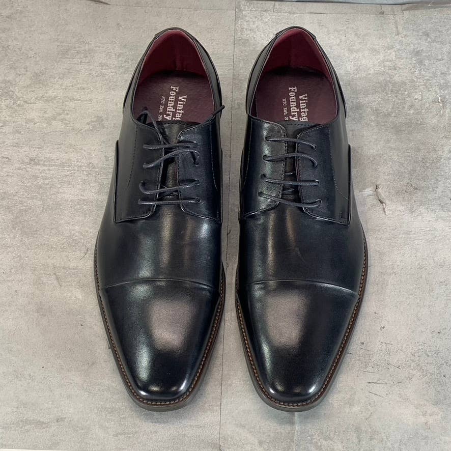 VINTAGE FOUNDRY CO. Men's Black Leather Taylor Lace-Up Oxford Shoes SZ 11